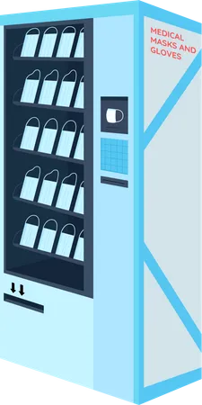 Automat für Plastikmasken  Illustration