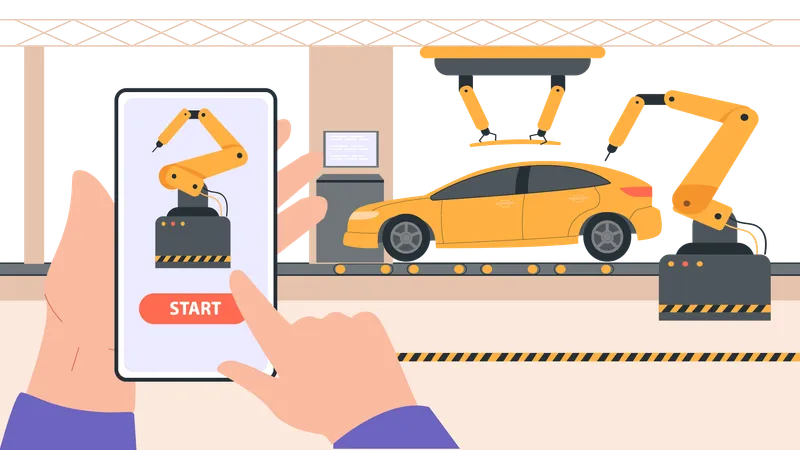 自動運転車生産ユニット  イラスト