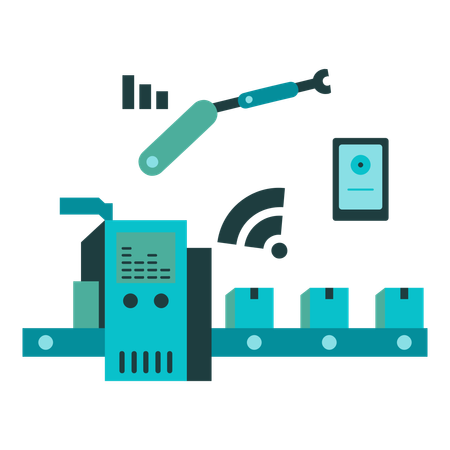 Automated Conveyor System  Illustration