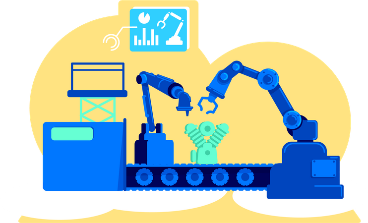 Automated factory  Illustration