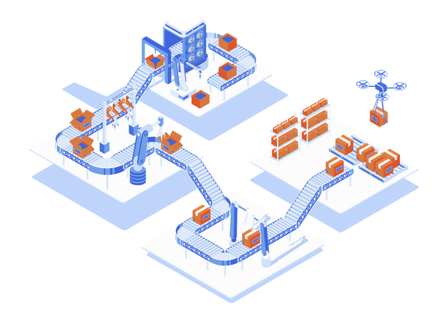 Automated Industry  Illustration