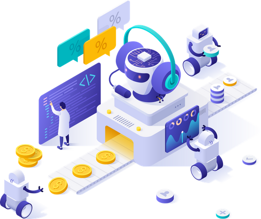 Automated marketing  Illustration