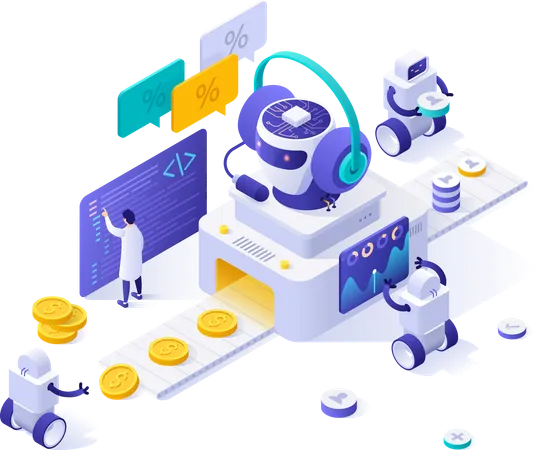 Automated marketing  Illustration