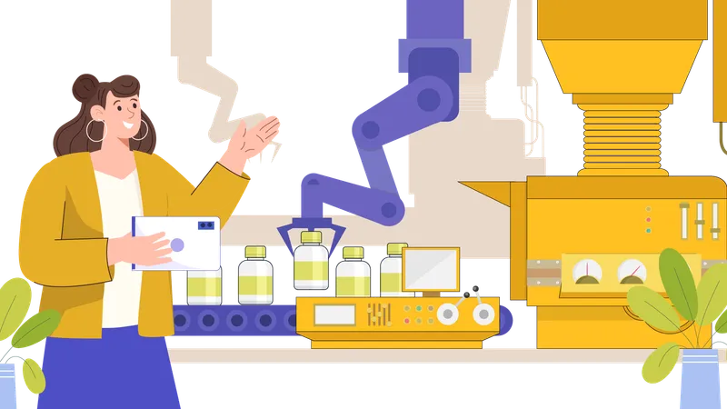 Automated production unit  Illustration