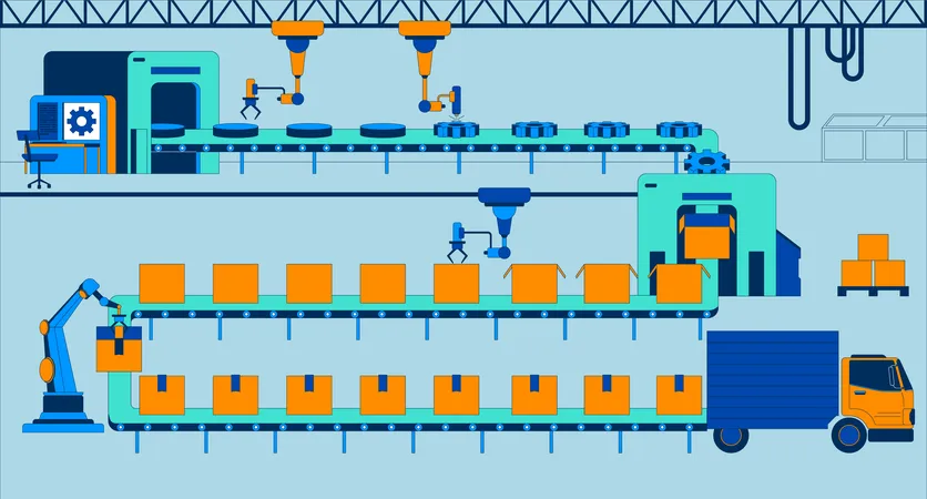 Automated robotic systems  Illustration