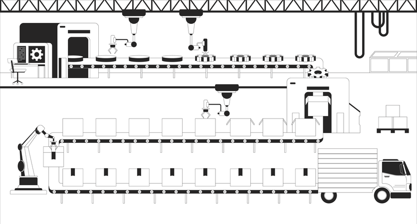 Automated robotic systems  Illustration