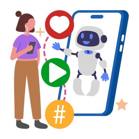 Automated Social Media  Illustration