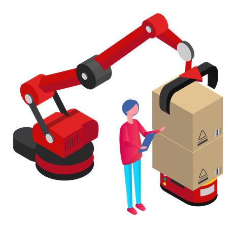 Automated warehouse  Illustration