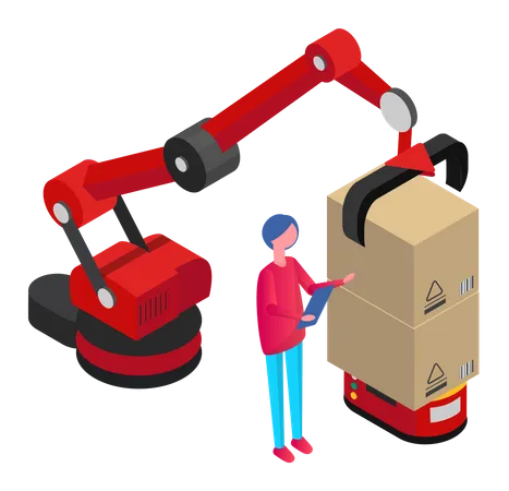 Automated warehouse  Illustration