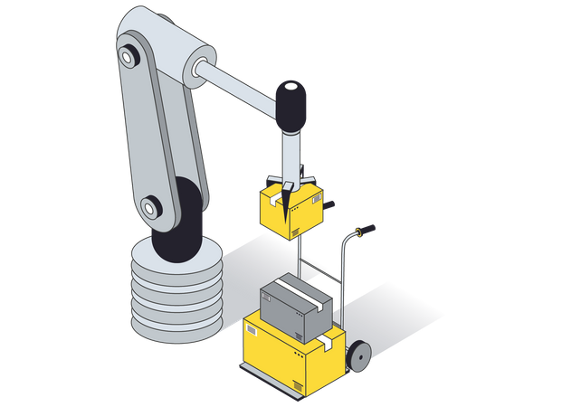 Automated Warehouse Management  Illustration