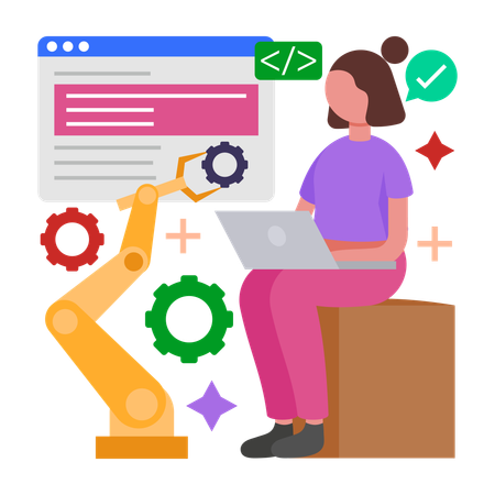 Automated Website Management  Illustration