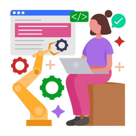 Automated Website Management  Illustration