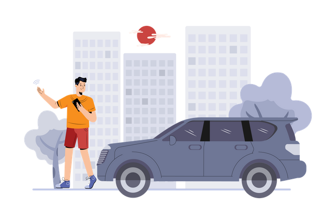 Automatic car  イラスト