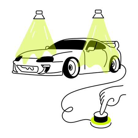 Automatic Car Wash  Illustration