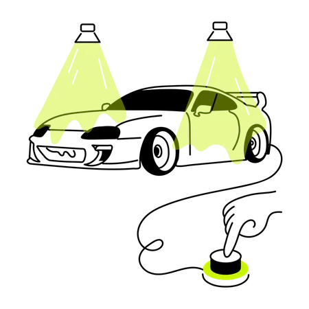 Automatic Car Wash  Illustration