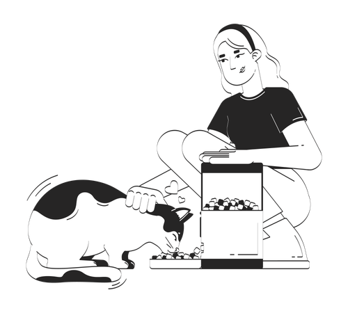 Automatic cat feeder  Illustration