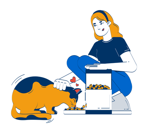 Automatic cat feeder  Illustration
