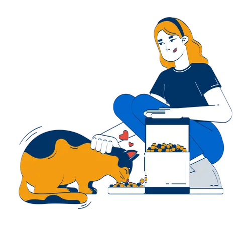 Automatic cat feeder  Illustration