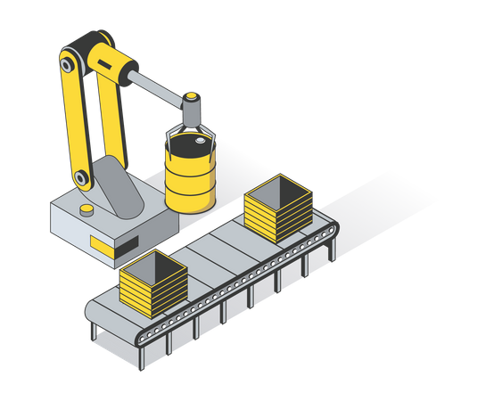 Automatic Conveyor Belt Illustration