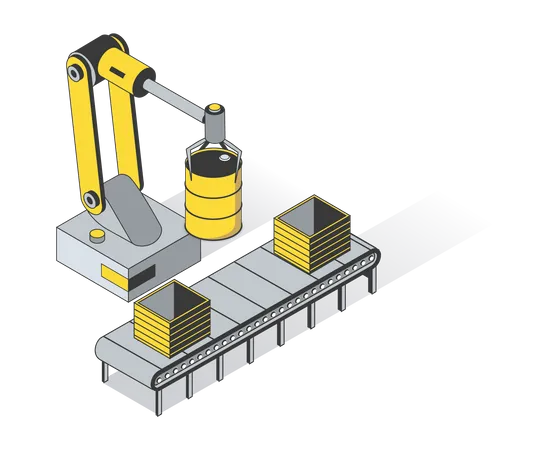 Automatic Conveyor Belt  Illustration
