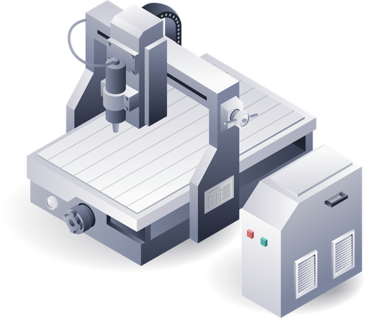 Automatic cutting cnc lathe machine  Illustration