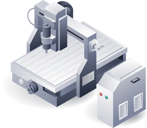 Automatic cutting cnc lathe machine  Illustration