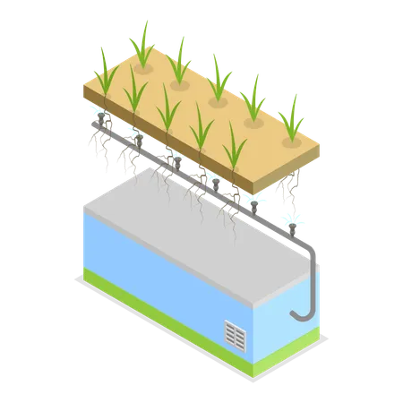 Automatic farming system  Illustration