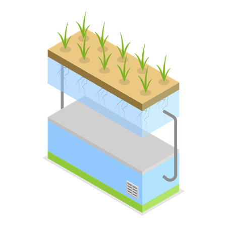 Automatic farming system  Illustration