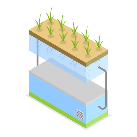 Automatic farming system  Illustration