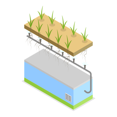 Automatic farming system  Illustration