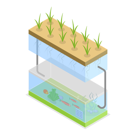 Automatic farming system  Illustration