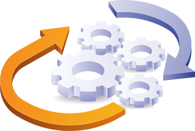 Automatic gear rotation cycle  Illustration