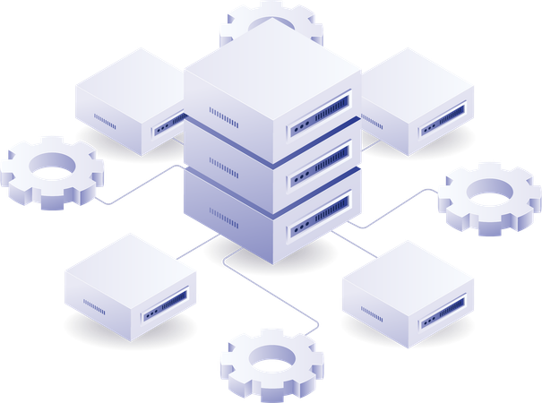 Automatic network of data servers  Illustration