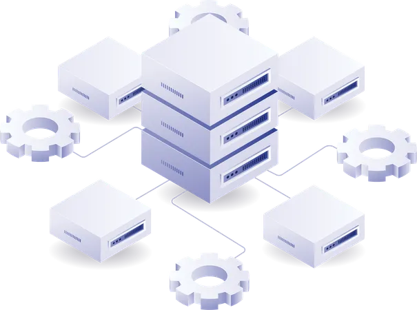 Automatic network of data servers  Illustration