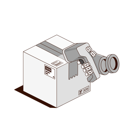 Automatic Parcel Checking  Illustration