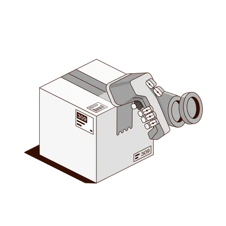 Automatic Parcel Checking  Illustration