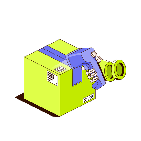 Automatic Parcel Checking  Illustration