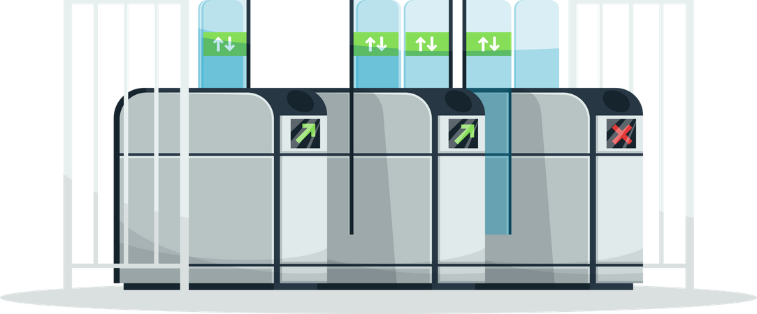 Automatic turnstile  Illustration