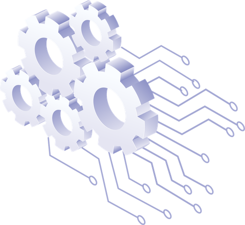 Automatisches Getriebenetzwerk-Technologiesystem  Illustration