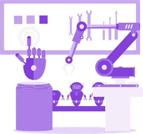 Automation And Ai Bot  Illustration