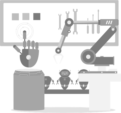 Automation And Ai Bot  Illustration