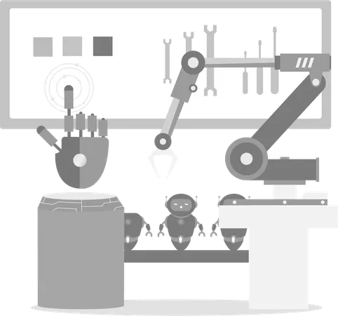 Automation And Ai Bot  Illustration