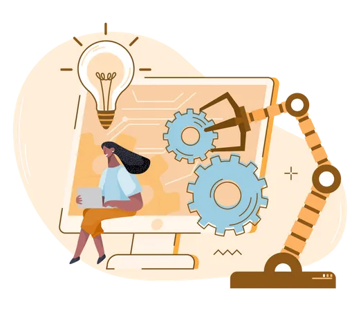 Automation business process Illustration
