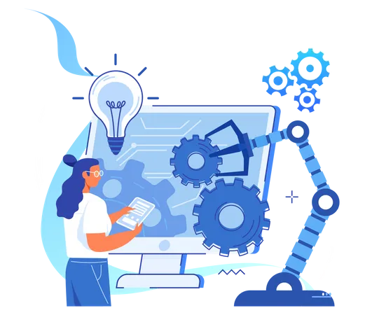 Automation business process Illustration
