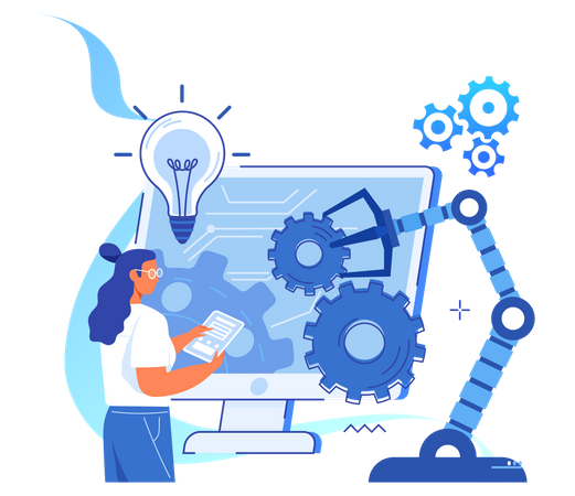 Automation business process  Illustration