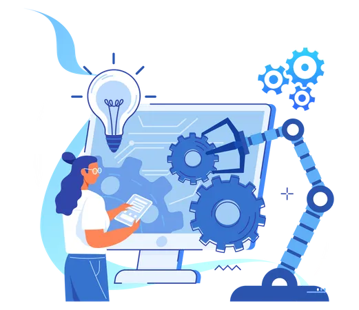 Automation business process  Illustration