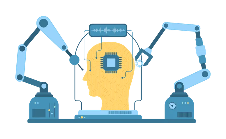 Automation in industry  Illustration