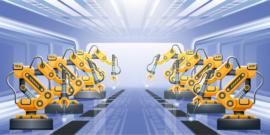 Automation industry  Illustration