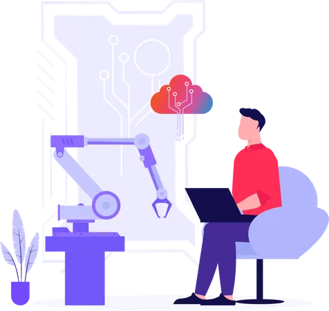 Automation Research In Robotics  Illustration