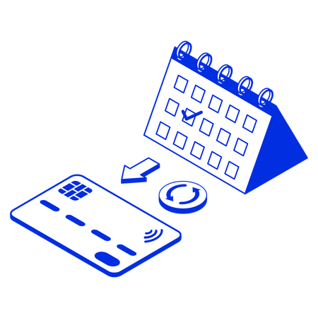 Automatische Zahlung Illustration